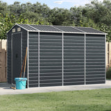 VidaXL Tuinschuur 191x300x198 cm gegalvaniseerd staal antracietkleurig