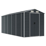 VidaXL Tuinschuur 191x470x198 cm gegalvaniseerd staal antracietkleurig