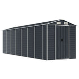 VidaXL Tuinschuur 191x640x198 cm gegalvaniseerd staal antracietkleurig