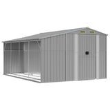 VidaXL Tuinschuur 277x365,5x179 cm gegalvaniseerd staal grijs