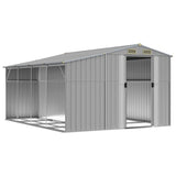 VidaXL Tuinschuur 277x365,5x179 cm gegalvaniseerd staal grijs
