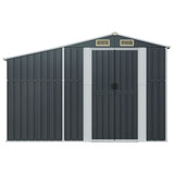 VidaXL Tuinschuur 277x93x179 cm gegalvaniseerd staal antracietkleur