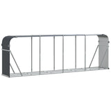 Vidaxl haardhoutopslag 300x45x100 cm gegalvaniseerd staal antraciet