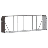 Vidaxl haardhoutopslag 300x45x100 cm gegalvaniseerd staal bruin