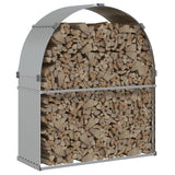 Vidaxl haardhoutopslag 120x45x140 cm gegalvaniseerd staal zilverkleur