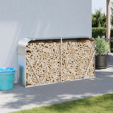 Vidaxl haardhoutopslag 180x45x100 cm gegalvaniseerd staal zilverkleur