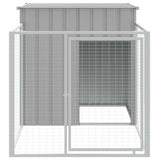 Vidaxl hondenhok met dak 110x201x110 cm gegalvaniseerd staal grijs