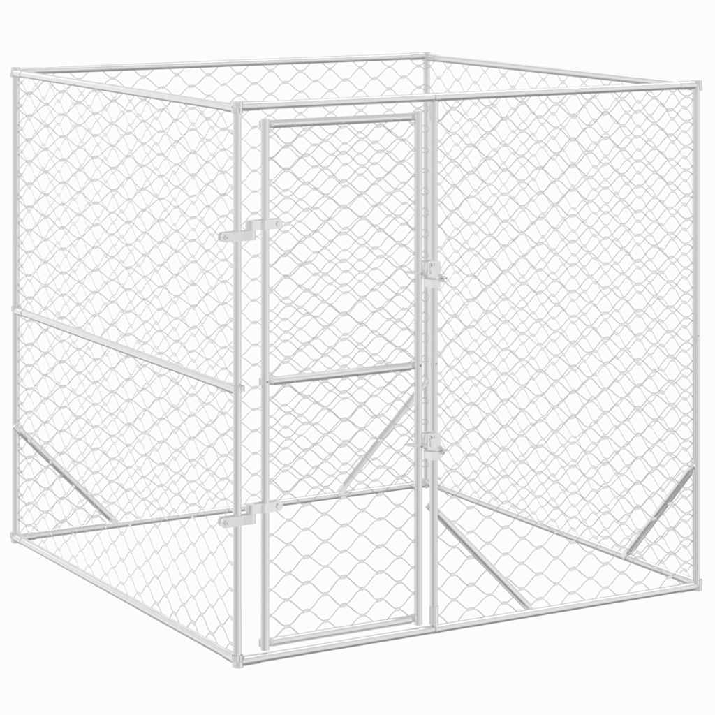 Vidaxl hondenkennel voor buiten 2x2x2 m gegalvaniseerd staal zilver