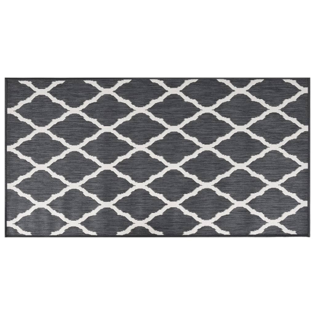 Vidaxl buitenkleed omkeerbaar 80x150 cm grijs en wit