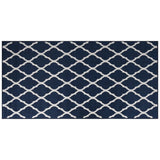 Vidaxl buitenkleed omkeerbaar 100x200 cm marineblauw en wit