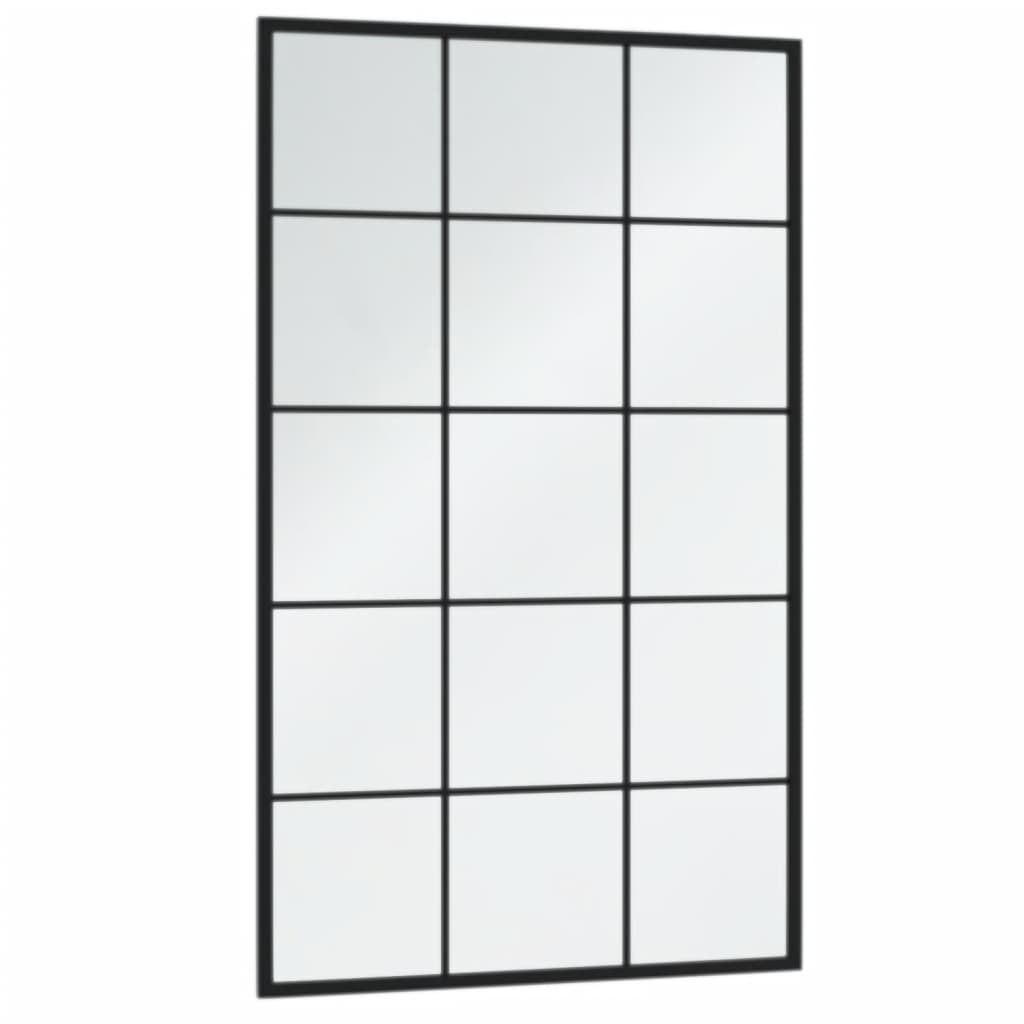 VidaXL Wandspiegels 3 st 100x60 cm metaal zwart