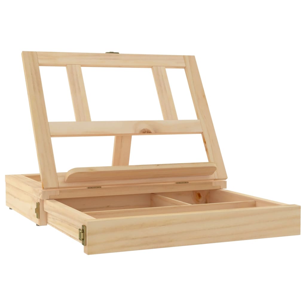 Vidaxl tafelezel met lade 33,5x25,5x7 cm massief grenenhout