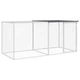 VidaXL Kippenhok met dak 203x98x90 cm gegalvaniseerd staal antraciet