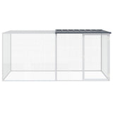 VidaXL Kippenhok met dak 203x98x90 cm gegalvaniseerd staal antraciet