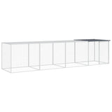 VidaXL Kippenhok met dak 403x98x90 cm gegalvaniseerd staal antraciet