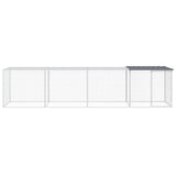 VidaXL Kippenhok met dak 403x98x90 cm gegalvaniseerd staal antraciet