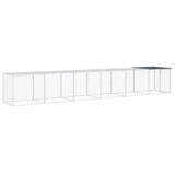VidaXL Kippenhok met dak 603x98x90 cm gegalvaniseerd staal antraciet