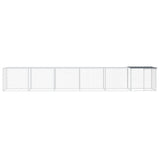 VidaXL Kippenhok met dak 603x98x90 cm gegalvaniseerd staal antraciet