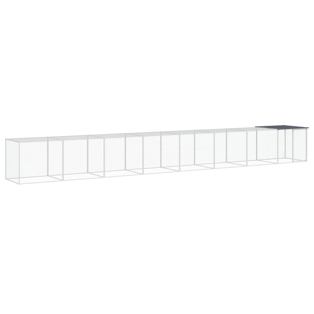 VidaXL Kippenhok met dak 803x98x90 cm gegalvaniseerd staal antraciet