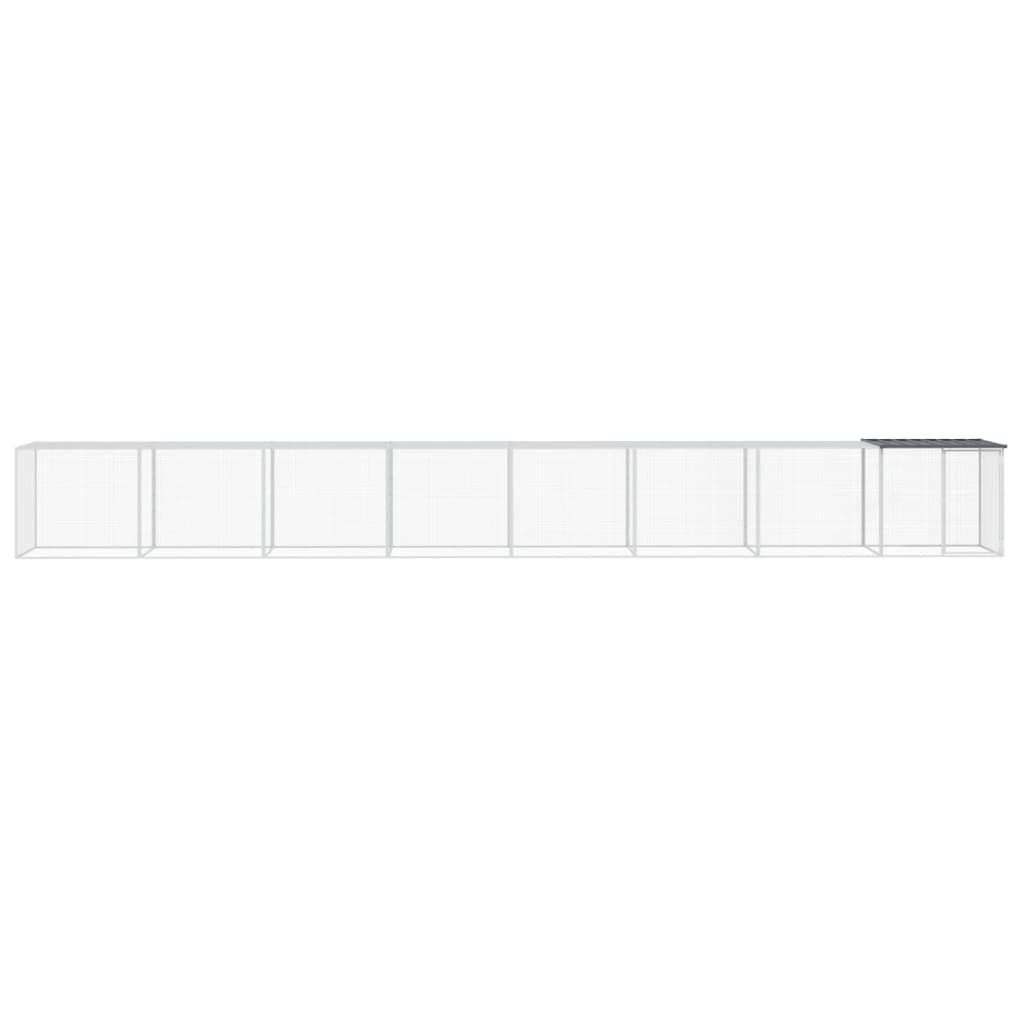 VidaXL Kippenhok met dak 803x98x90 cm gegalvaniseerd staal antraciet