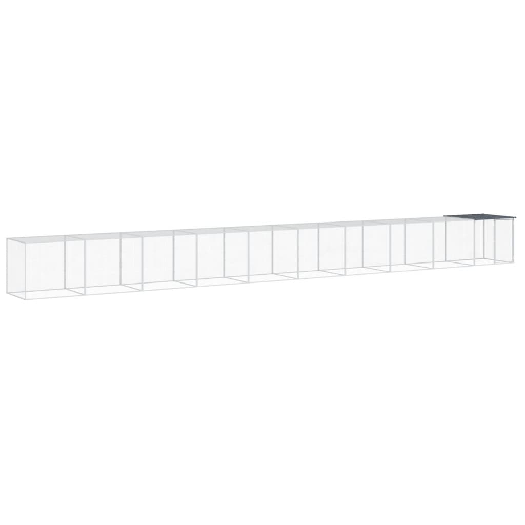 VidaXL Kippenhok met dak 1003x98x90 cm gegalvaniseerd staal antraciet
