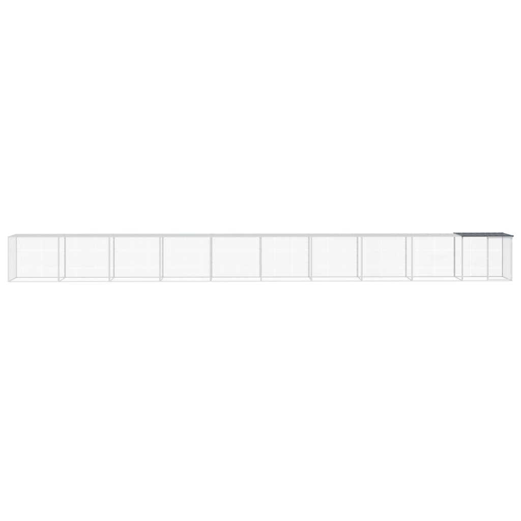 VidaXL Kippenhok met dak 1003x98x90 cm gegalvaniseerd staal antraciet
