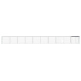 VidaXL Kippenhok met dak 1003x98x90 cm gegalvaniseerd staal antraciet