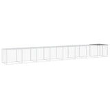 VidaXL Kippenhok met dak 803x98x90 cm gegalvaniseerd staal lichtgrijs