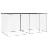 VidaXL Kippenhok met dak 203x98x90 cm gegalvaniseerd staal antraciet