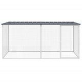 VidaXL Kippenhok met dak 203x98x90 cm gegalvaniseerd staal antraciet
