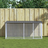 VidaXL Kippenhok met dak 203x98x90 cm gegalvaniseerd staal antraciet