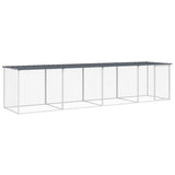 VidaXL Kippenhok met dak 403x98x90 cm gegalvaniseerd staal antraciet