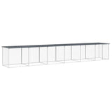 VidaXL Kippenhok met dak 603x98x90 cm gegalvaniseerd staal antraciet