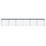 VidaXL Kippenhok met dak 603x98x90 cm gegalvaniseerd staal antraciet