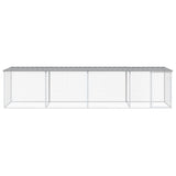 VidaXL Kippenhok met dak 403x98x90 cm gegalvaniseerd staal lichtgrijs