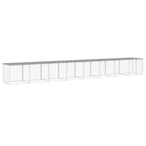 VidaXL Kippenhok met dak 803x98x90 cm gegalvaniseerd staal lichtgrijs