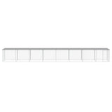 VidaXL Kippenhok met dak 803x98x90 cm gegalvaniseerd staal lichtgrijs