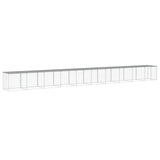 VidaXL Kippenhok met dak 1003x98x90 cm gegalvaniseerd staal lichtgrijs