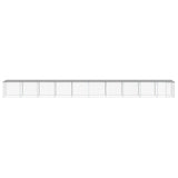 VidaXL Kippenhok met dak 1003x98x90 cm gegalvaniseerd staal lichtgrijs