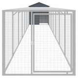 VidaXL Kippenhok met ren 117x813x123 cm gegalvaniseerd staal antraciet