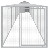 VidaXL Kippenhok met ren 117x1017x123 cm staal lichtgrijs