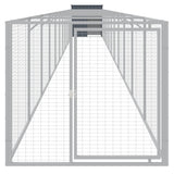 VidaXL Hondenhok met ren 110x1221x110 cm staal antracietkleurig