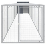 VidaXL Kippenhok met ren 110x813x110 cm gegalvaniseerd staal antraciet
