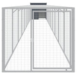 VidaXL Kippenhok met ren 110x1017x110 cm staal antraciet