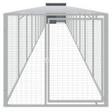 VidaXL Kippenhok met ren 110x1221x110 cm staal antracietkleurig