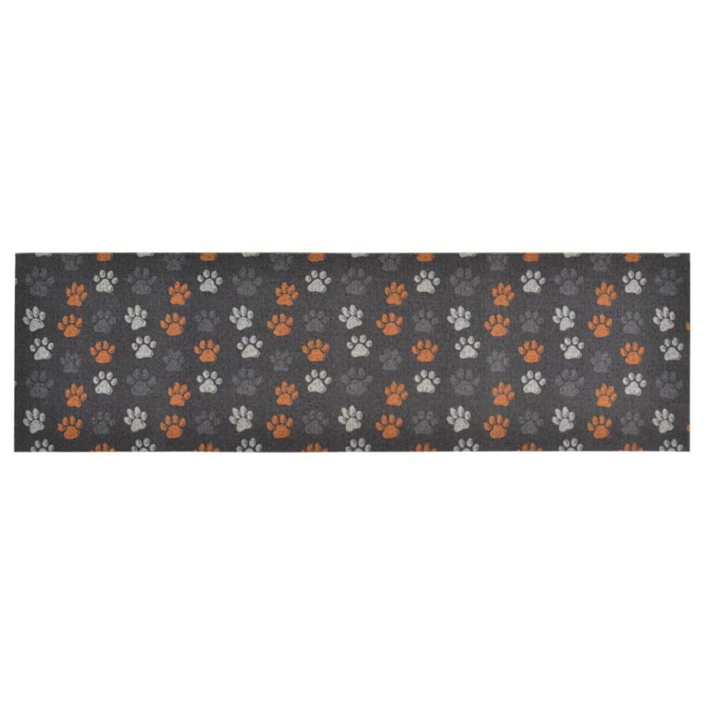 Vidaxl keukenmat wasbaar potenprint 60x180 cm fluweel