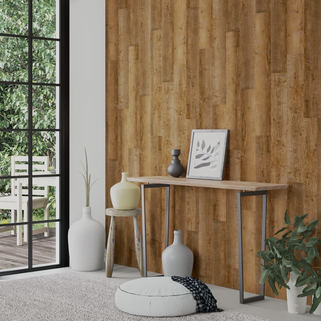 VidaXL Wandpanelen houtlook 4,12 m² PVC bruin