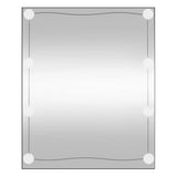 VidaXL Wandspiegel met LED's rechthoekig 50x60 cm glas