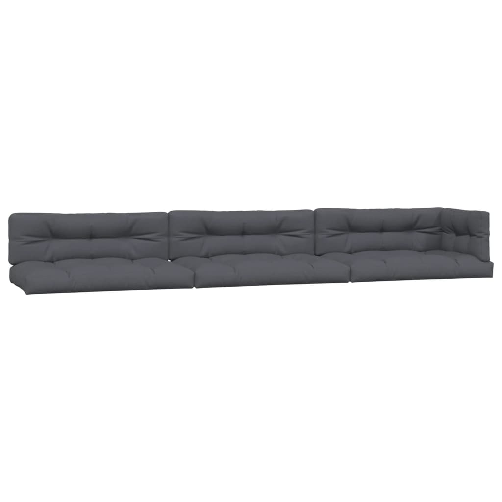 VidaXL Palletkussens 7 st stof antracietkleurig
