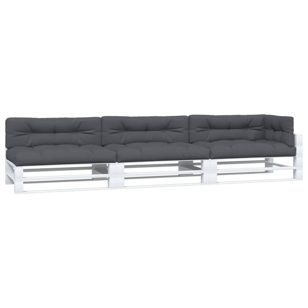 VidaXL Palletkussens 7 st stof antracietkleurig